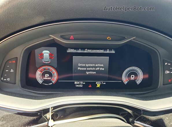 WA1EVAF10KD015939 2019 AUDI Q8 Orange Вид щитка приладів