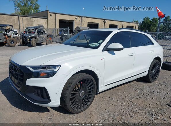 WA1EVAF13KD031276 2019 AUDI Q8 White Vista tres cuartos delantera izquierda