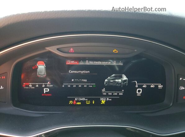 WA1EVAF15MD001148 2021 AUDI Q8 White Widok zestawu wskaźników