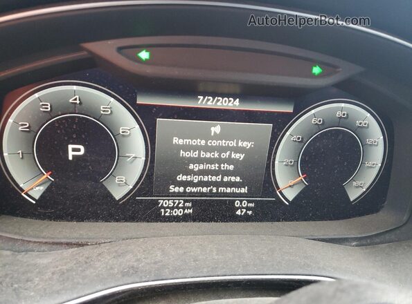 WA1EVAF16LD024128 2020 AUDI Q8 Black Widok zestawu wskaźników
