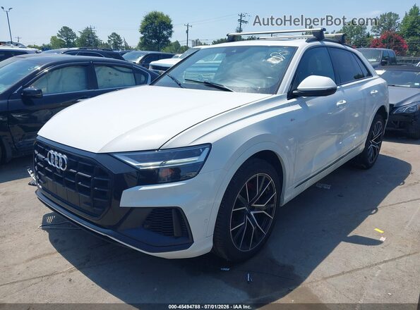 WA1EVAF18KD017969 2019 AUDI Q8 White Առջևի ձախ երեք քառորդ տեսարան