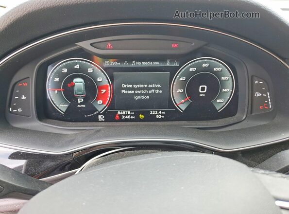WA1EVAF1XMD002490 2021 AUDI Q8 White ხელსაწყოთა პანელის ხედი