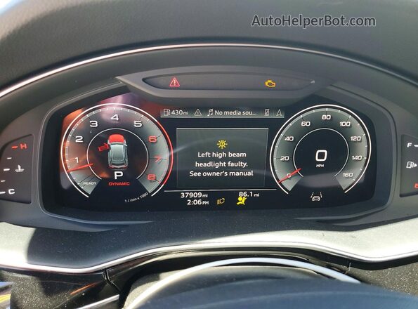 WA1EVBF10PD016733 2023 AUDI Q8 White Вид щитка приладів