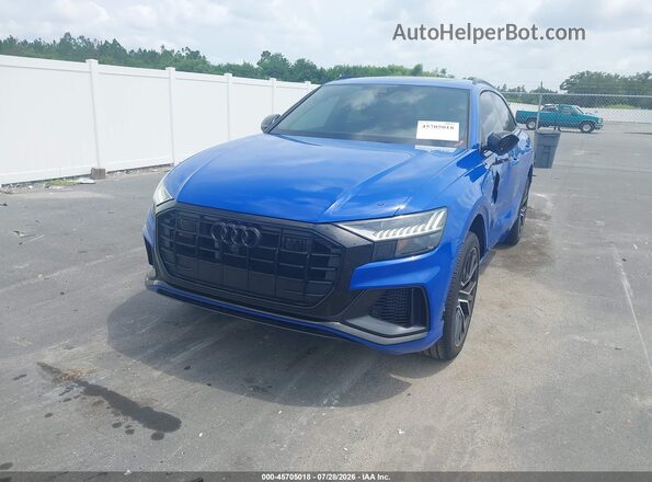 WA1EVBF16PD015263 2023 AUDI Q8 Blue წინა მარცხენა ხედი სამი მეოთხედიდან