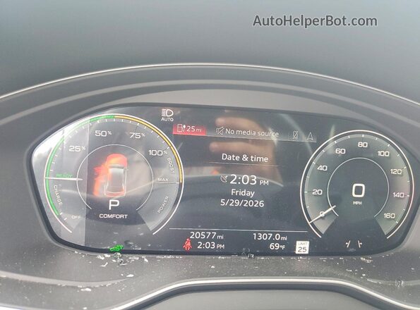 WA1F2AFY7R2105444 2024 AUDI Q5 Gray Instrument cluster view