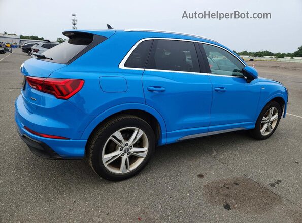 WA1FECF36L1038694 2020 AUDI Q3 Blue Trasero derecho