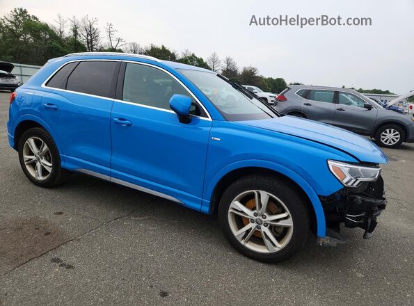 WA1FECF36L1038694 2020 AUDI Q3 Blue Delantero derecho
