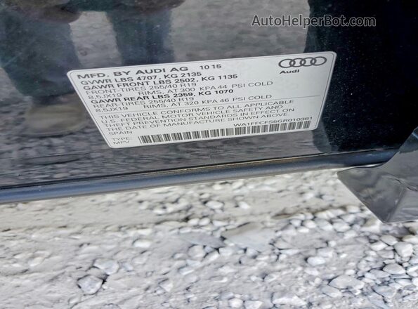 WA1FFCFS5GR010381 2016 AUDI Q3 Черный Вид подкапотного пространства