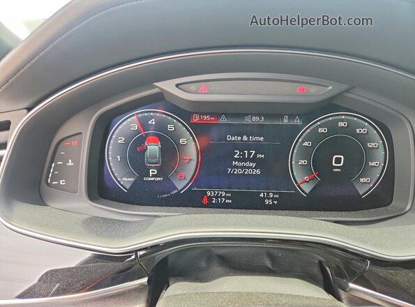 WA1FVAF11LD010688 2020 AUDI Q8 Белый Вид щитка приборов