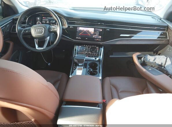 WA1FVAF13KD024901 2019 AUDI Q8 White Widok wnętrza z przodu