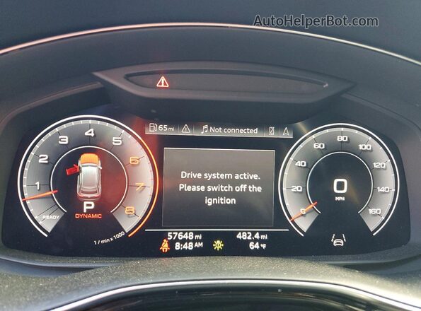 WA1FVAF15KD029761 2019 AUDI Q8 Gray Instrument cluster view
