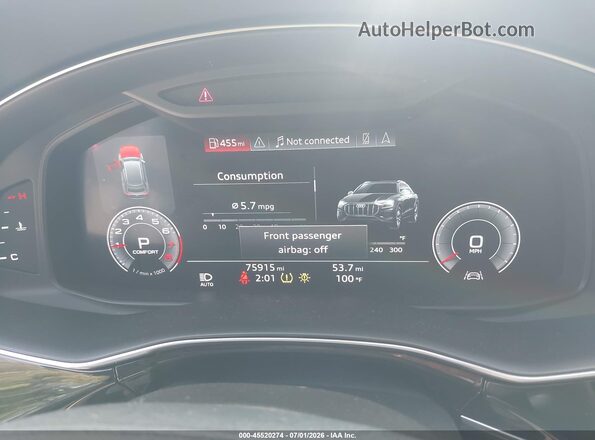 WA1FVAF16LD000402 2020 AUDI Q8 White Widok tylnych siedzeń