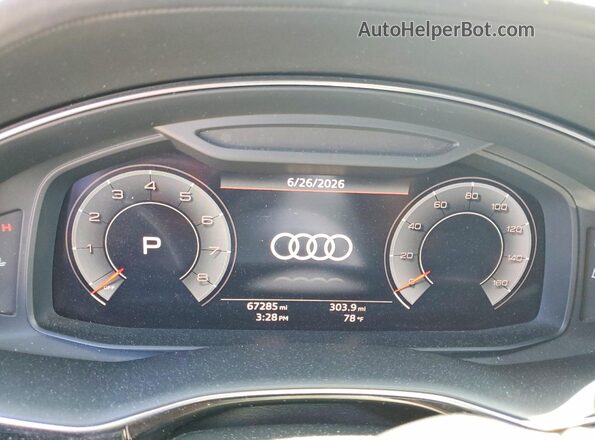 WA1FVAF17KD025677 2019 AUDI Q8 Gray Widok zestawu wskaźników