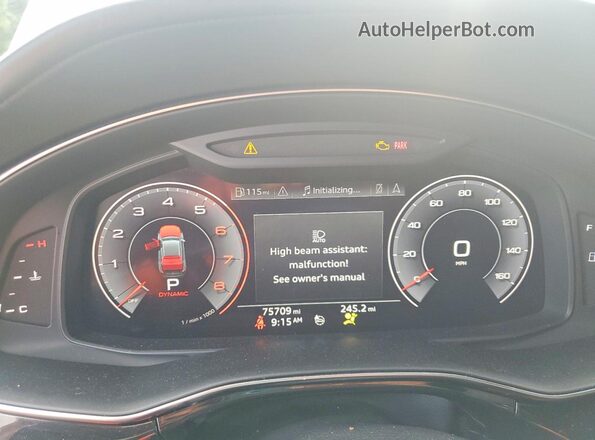 WA1FVAF19KD036051 2019 AUDI Q8 White Вид щитка приладів