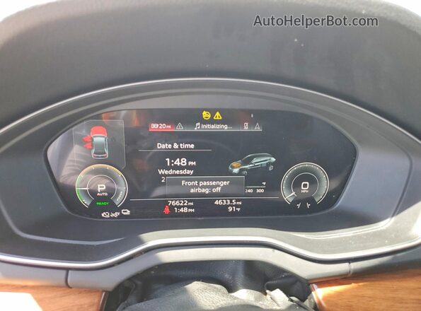 WA1G2AFY4N2100359 2022 AUDI Q5 White Widok zestawu wskaźników
