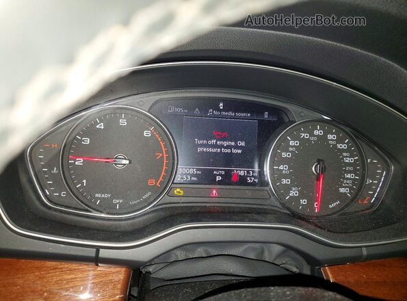 WA1GAAFY5N2017378 2022 AUDI Q5 Серый Вид щитка приборов