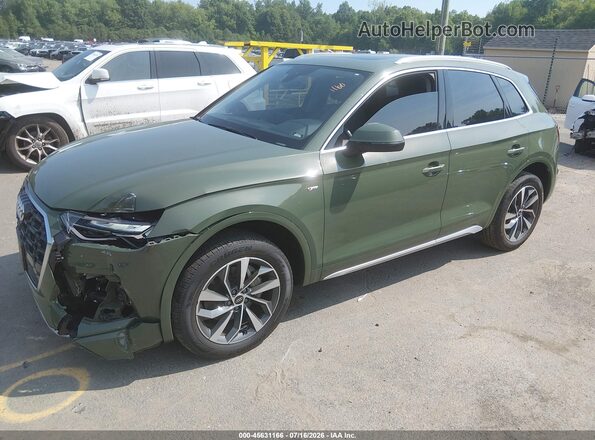 WA1GAAFY7R2001897 2024 AUDI Q5 Green წინა მარცხენა ხედი სამი მეოთხედიდან