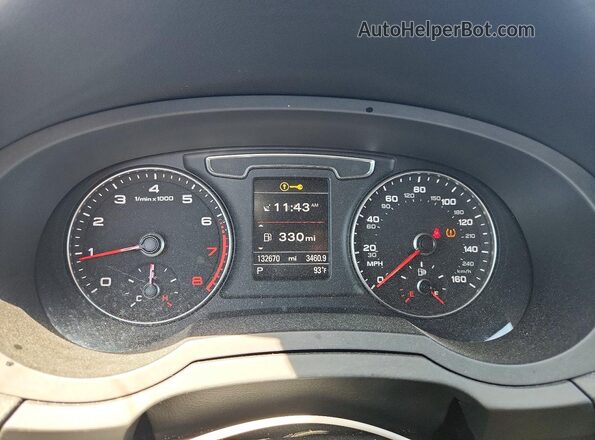 WA1GFCFS1GR024847 2016 AUDI Q3 Black Widok zestawu wskaźników