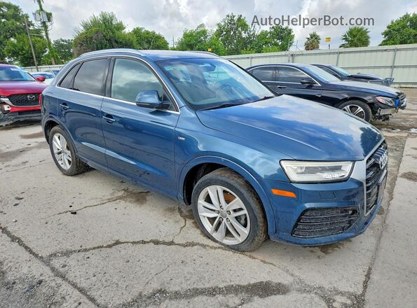 WA1JCCFS5JR005434 2018 AUDI Q3 Синий Передняя правая четверть