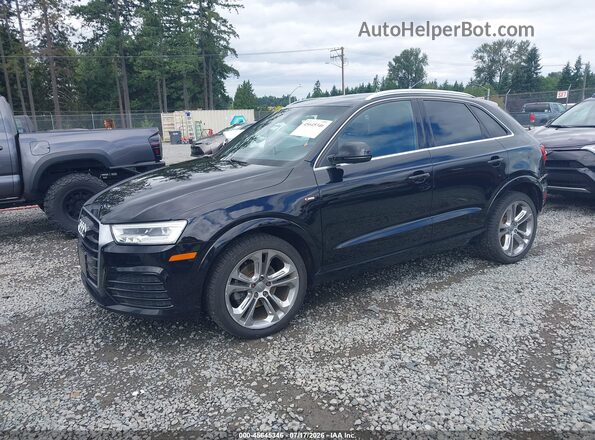 WA1JCCFS6JR015079 2018 AUDI Q3 Black Առջևի ձախ երեք քառորդ տեսարան