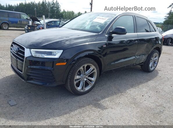 WA1JCCFS8JR007193 2018 AUDI Q3 Black წინა მარცხენა ხედი სამი მეოთხედიდან
