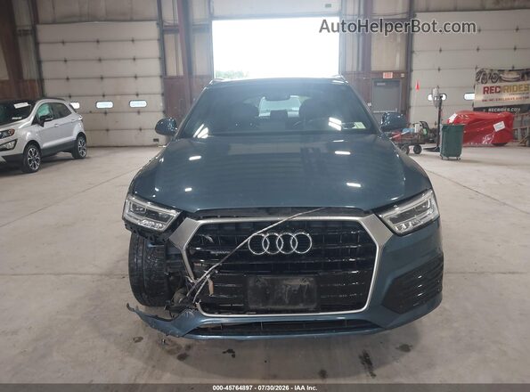 WA1JCCFSXJR011178 2018 AUDI Q3 Blue Vista del cuadro de instrumentos