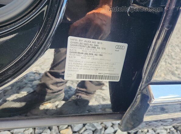 WA1L2AFP2GA048292 2016 AUDI Q5 Black Շարժիչի բաժամունքի տեսք