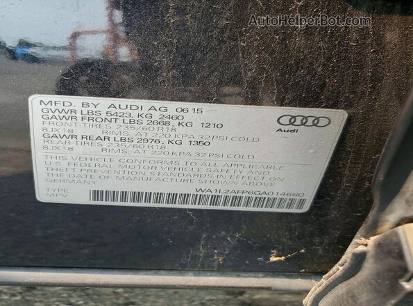 WA1L2AFP6GA014680 2016 AUDI Q5 Black 360 interior view