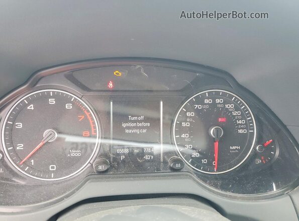 WA1L2AFP6GA050434 2016 AUDI Q5 White Instrument cluster view