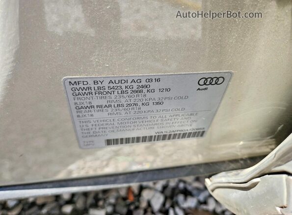 WA1L2AFP8GA120855 2016 AUDI Q5 Beige VIN sticker view