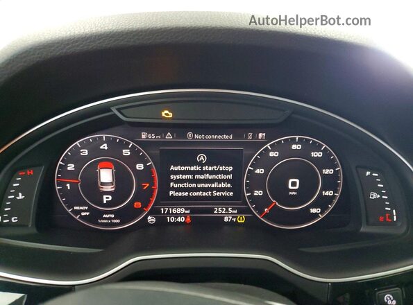 WA1LAAF70HD016217 2017 AUDI Q7 Белый Вид щитка приборов