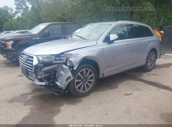 WA1LAAF70HD024575 2017 AUDI Q7 Silver წინა მარცხენა ხედი სამი მეოთხედიდან