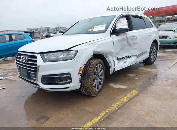 WA1LAAF70JD049921 2018 AUDI Q7 White Առջևի ձախ երեք քառորդ տեսարան