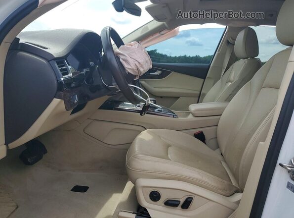 WA1LAAF70KD007329 2019 AUDI Q7 White წინა სალონის ხედი