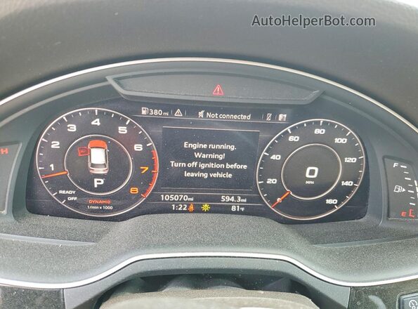 WA1LAAF71HD016162 2017 AUDI Q7 White Vista del cuadro de instrumentos