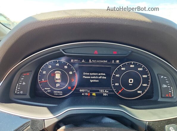 WA1LAAF71JD023019 2018 AUDI Q7 Black Вид щитка приладів