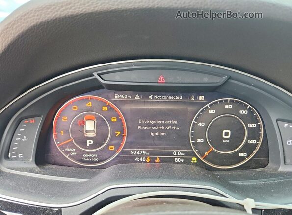 WA1LAAF71KD012541 2019 AUDI Q7 White Սարքավորումների վահանակի տեսք