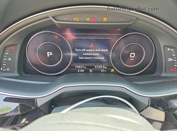 WA1LAAF71KD014872 2019 AUDI Q7 Черный Вид щитка приборов