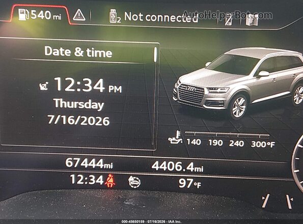 WA1LAAF71KD034622 2019 AUDI Q7 Silver 