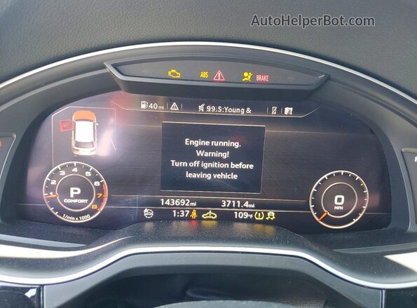 WA1LAAF73HD018320 2017 AUDI Q7 Blue Widok zestawu wskaźników