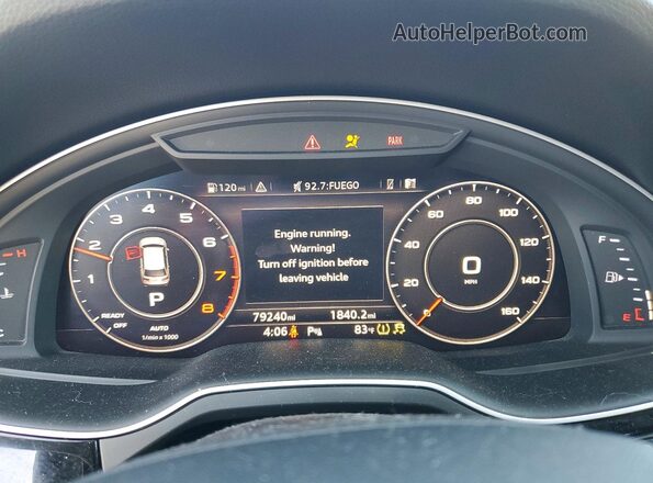 WA1LAAF73HD054900 2017 AUDI Q7 Black ხელსაწყოთა პანელის ხედი