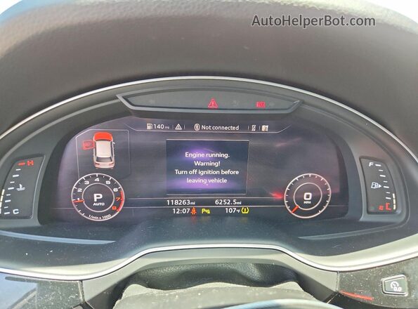 WA1LAAF73HD057683 2017 AUDI Q7 White Widok zestawu wskaźników