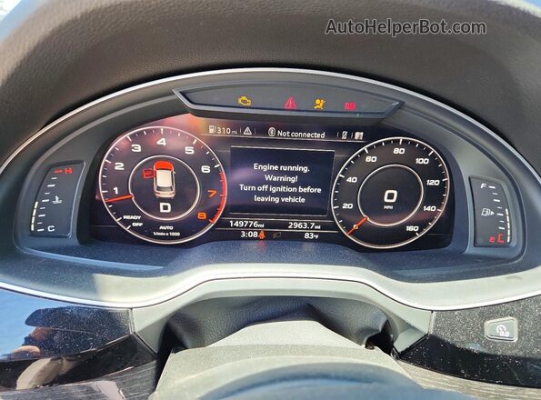 WA1LAAF74HD012171 2017 AUDI Q7 Gray ხელსაწყოთა პანელის ხედი