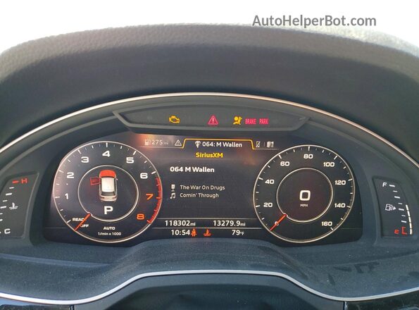 WA1LAAF74JD040431 2018 AUDI Q7 White Vista del cuadro de instrumentos