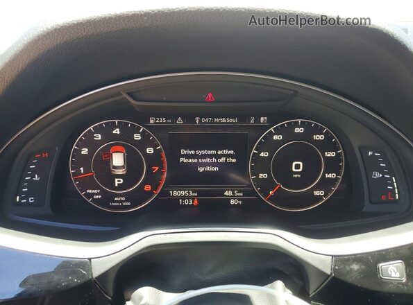 WA1LAAF74KD013733 2019 AUDI Q7 Gray Սարքավորումների վահանակի տեսք