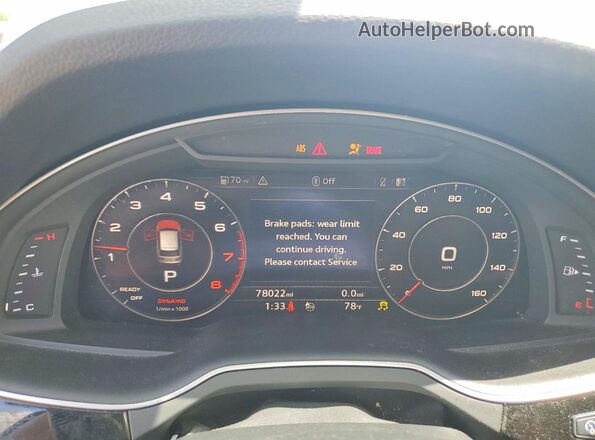 WA1LAAF74KD040155 2019 AUDI Q7 Серебряный Вид щитка приборов
