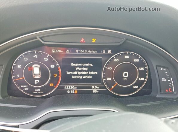 WA1LAAF75HD032851 2017 AUDI Q7 Синий Вид щитка приборов