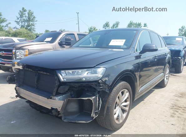 WA1LAAF75HD033174 2017 AUDI Q7 Black Առջևի ձախ երեք քառորդ տեսարան