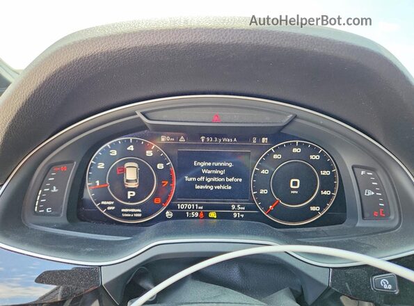 WA1LAAF75HD035524 2017 AUDI Q7 Black Вид щитка приладів