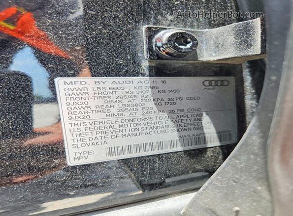 WA1LAAF75HD035524 2017 AUDI Q7 Black Панорамний вид салону 360°